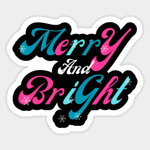 Merry And Bright Sticker by Bestworker